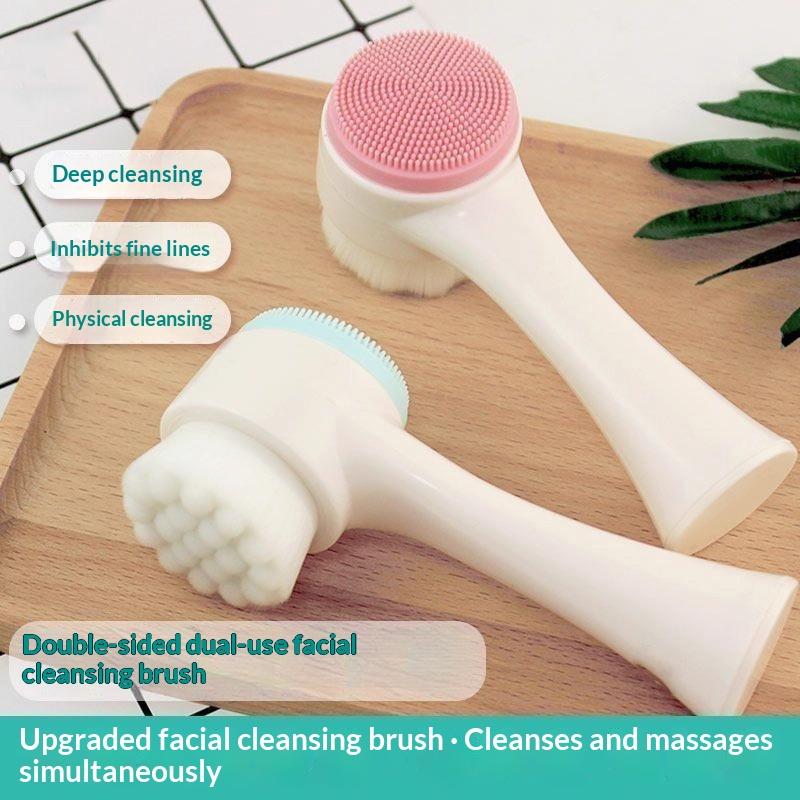 3D Double Silicone Facial Clea - Silicone Face Scrubber Electric 评论和价格