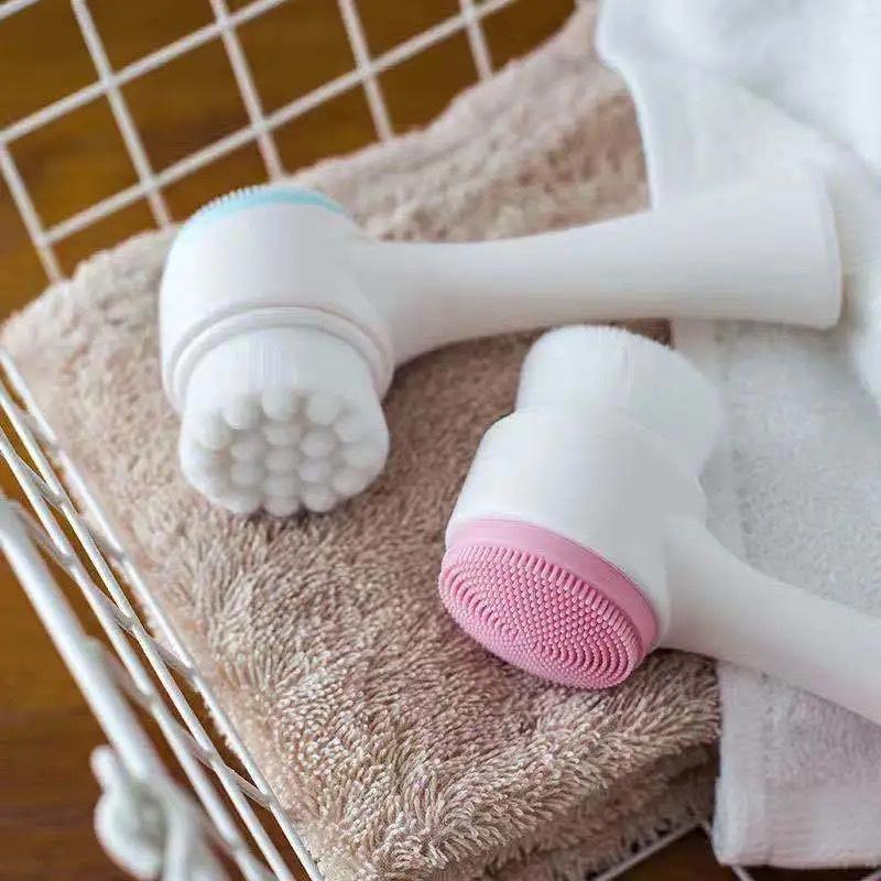 3D Double Silicone Facial Clea - Silicone Face Scrubber Electric 评论和价格