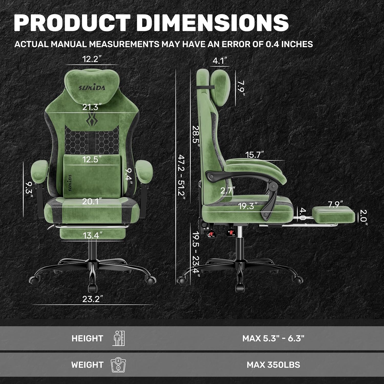 Fabric Video Gaming Chair, Erg - Massage 评论和价格