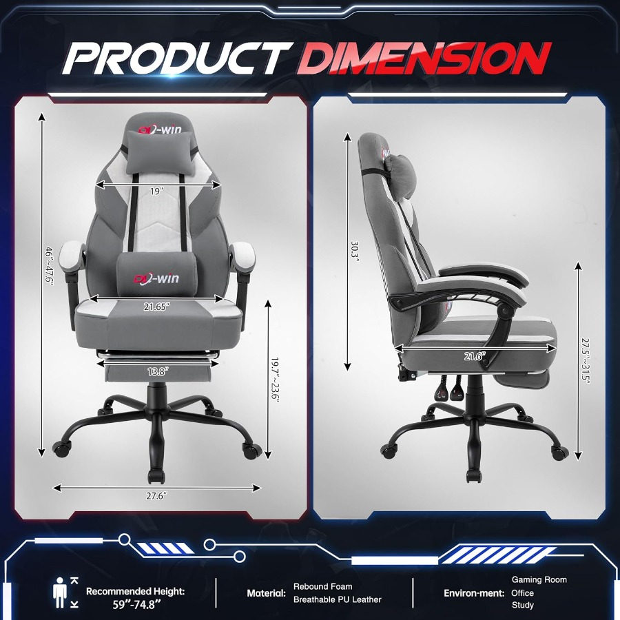 Gaming Chair for Adults with F - Massage 评论和价格