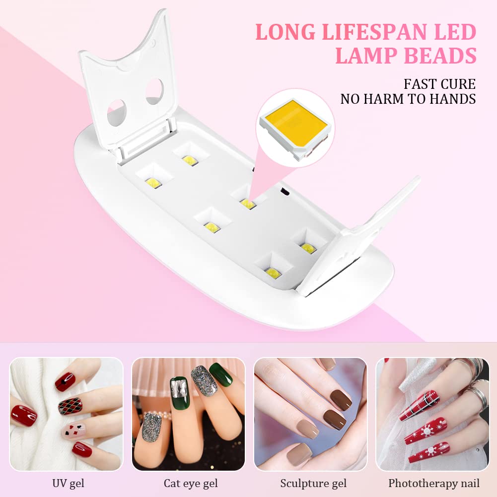 Portable 6 LED UV Nail Lamp 6W - Nail Art 评论和价格