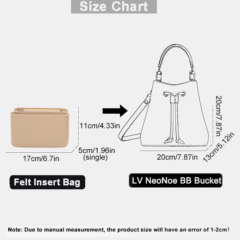 For LV Neonoe BB Bucket Felt I - Makeup 评论和价格