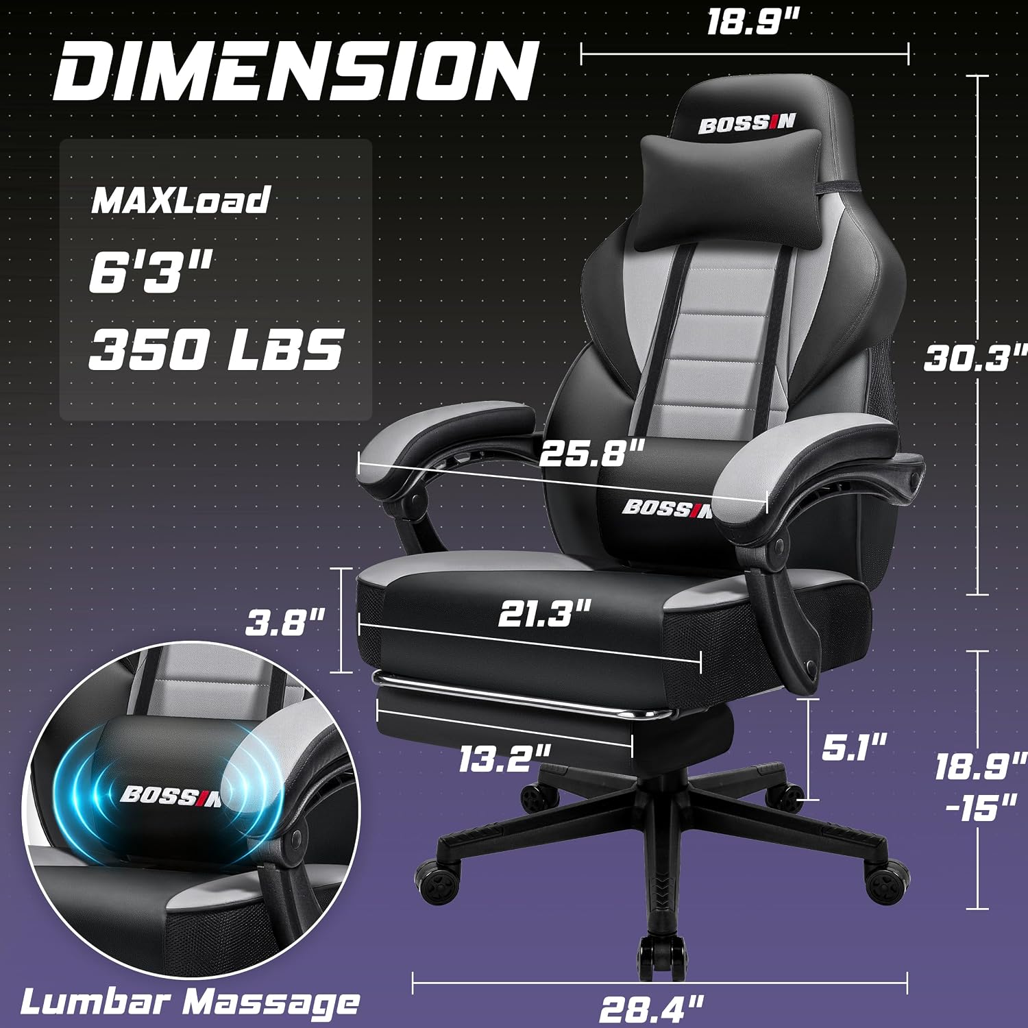 Gaming Chair with Massage, Erg - Massage 评论和价格