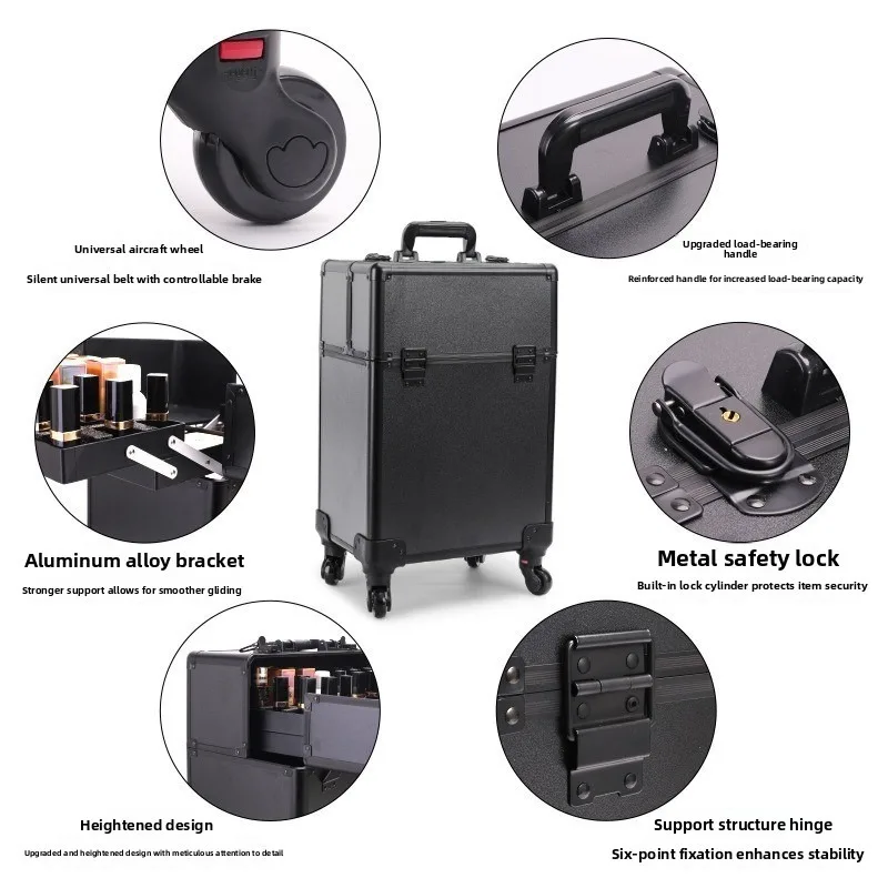 Rolling Cosmetic Luggage Organ - Nail Art 评论和价格